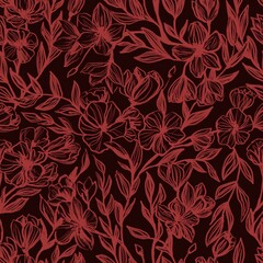 seamless floral pattern. elegant design for fabric, textile, wallpaper and packaging 