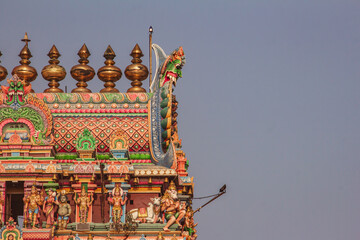 Beautiful view of the gopuram (tower) of Kapaleeshwarar Temple, Mylapore, Chennai, India