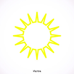Sun Icon Isolated Background