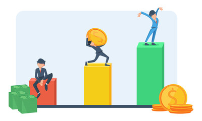 business man and graph