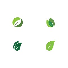 Logos of green Tree leaf ecology