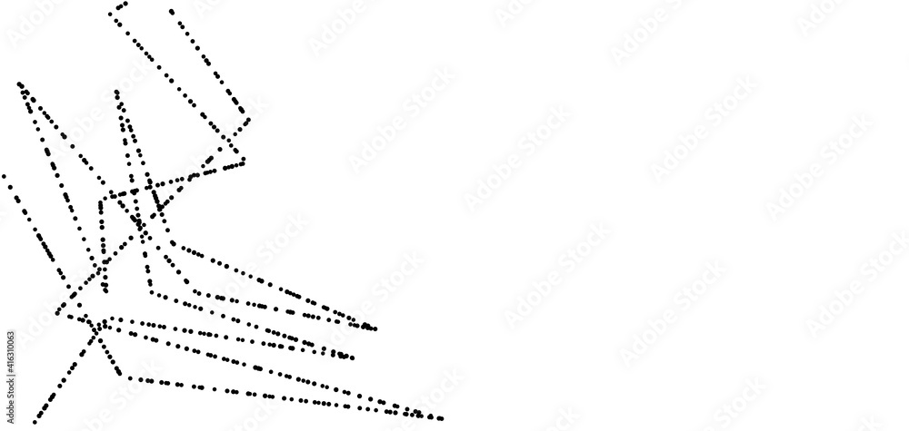 Poster dot and line consisting of abstract graphics.