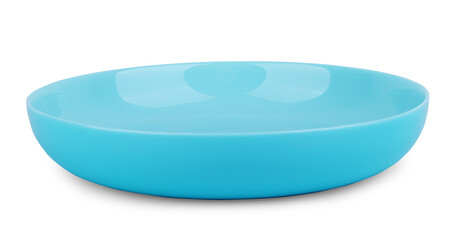 empty round plate isolated on a white background