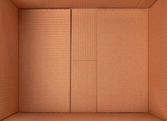 Cardboard box interior