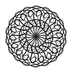 Isolated, vector shape. Black spiral rotating on a white background. Hypnotic effect. eps10