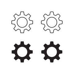 Gears vector icon