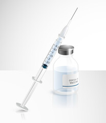 Covid 19 vaccine flake illustration - realistic design