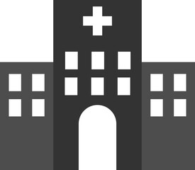 Obraz premium The hospital building is in a flat style.