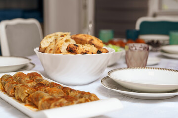 Traditional Muslim Ramadan Dinner Iftar food