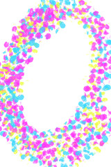 Florale Bordüre, abstrakt gemalter Hintergrund