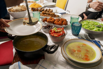 Traditional Muslim Ramadan Dinner Iftar food