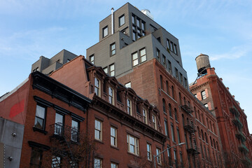 A Variety of Beautiful Old and Modern Buildings in SoHo of New York City