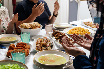Traditional Muslim Ramadan Dinner Iftar food - 416313696