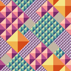 Raster triangle convex abstract Seamless pattern