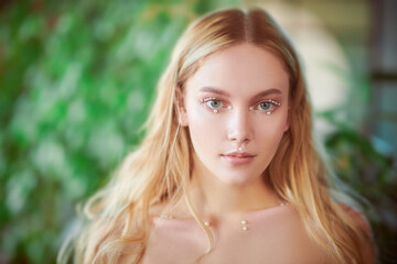 Naklejka premium healthy blonde hair