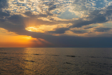 Obraz premium Beautiful sunset over the Caspian Sea