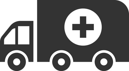 Ambulance icon. A simple icon for web design.