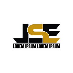 LSE letter monogram logo design vector