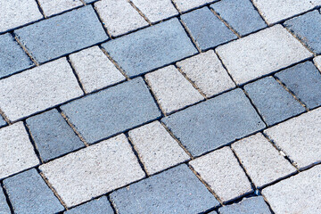 Grey paving stones as background texture