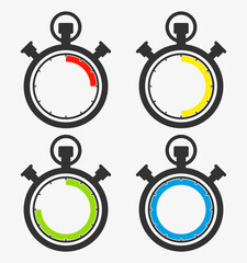 analog timer icon set stopwatch logo