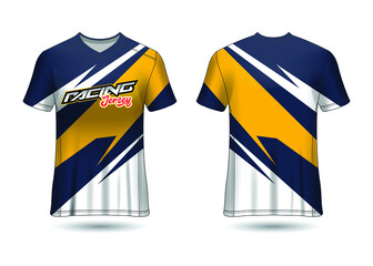 Sports Racing  Jersey Design Template for Team Uniforms Vector