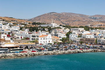 Naklejka premium Tinos-Stadt am Meer, auf der Insel Tinos, Kykladen, Griechenland
