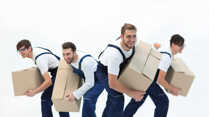 Responsible movers in a hurry to do their job.