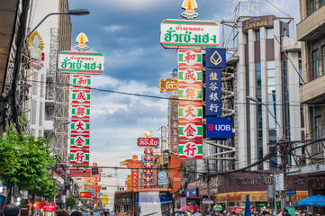Bangkok/Thailand - 18 June 2020 : Unacquainted Thai People or Tourist in Bangkok China Town...