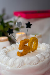 cake with cream 50 aniversary