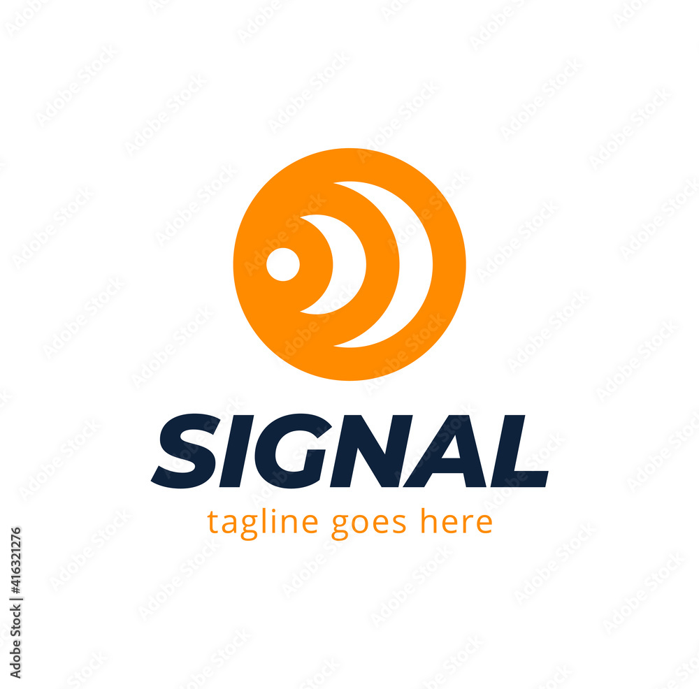 Poster vector minimalistic linear water ripple circles concentric round shape logo in a simple modern style