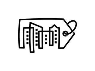 City Shop Logo designs Template, Vector illustration. City market logo vector designs concept, icon, element, and template for company