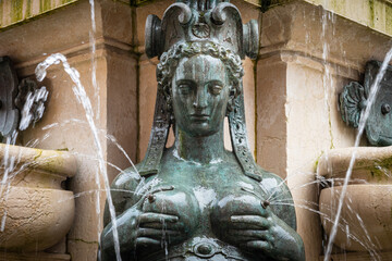 Fototapeta na wymiar Neptune Fountain in Bologna (Italy)