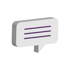 Isometric communication bubble icon vector design