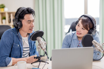 people make podcast in studio