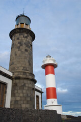 Old and new Fuencaliente lighthouses.