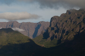 Volcanic crater of the Caldera de Taburiente.