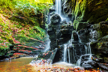 Dagpinar Waterfall in Bursa City of Turkey