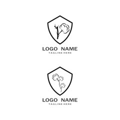 Cotton Logo Template vector symbol nature