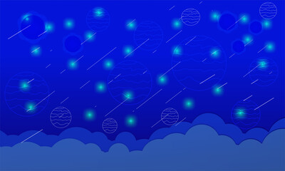 Abstract Background with Galaxy ornament