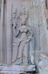 Angkor Wat temple decoration, Cambodia