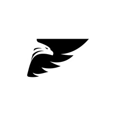 Golden Eagle rising Wings Logo design vector template