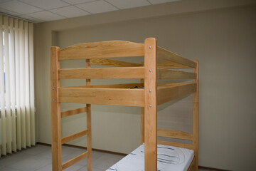 lacquered bunk bed with drawers