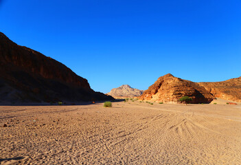 Fototapeta na wymiar Egypt beautiful view of the desert mountain