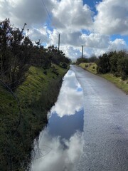 Clouds reflected
