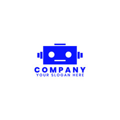 Robot logo template vektor. Modern robot company logo