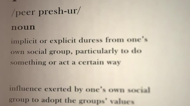 Peer Pressure Definition