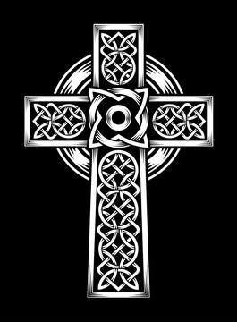 Vector celtic cross. Ethnic ornament.