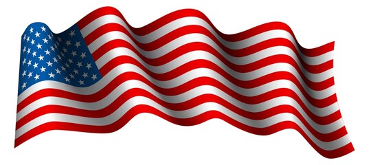 United States Flag Vector Closeup Illustration