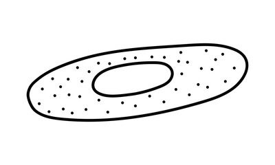 Adhesive bandage isolated. Vector hand drawn illustration in doodle style. Medical first aid kit