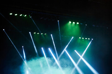 Colorful lights in the venue